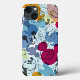 Etui iPhone 13 Mickey & ses amis Motif de tête de souris esquis