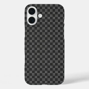 Coques iPhone 16 Plus Micro À damiers noir Coque-Mate à peine là Apple