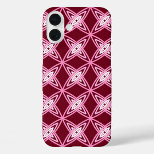 iPhone 16 Plus Case Mid Century Modern Atomic Print - Vin Bourgogne