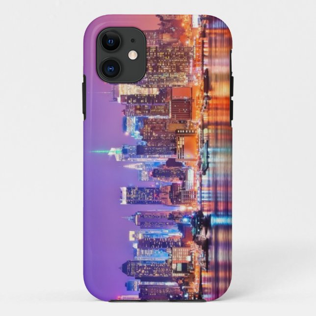 Coques Case-Mate iPhone Midtown Manhattan la nuit avec l'empire Stae (Dos)