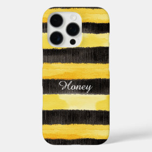 Coques iPhone 16 Pro Miel Abeille Noir Or Jaune Noël