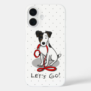 Coque Pour iPhone 16 Mignon Allons-y ! Terrier Jack Russell (tricolore 