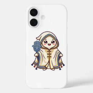 Coque Pour iPhone 16 Mignon Barnous Marocain Kawaii et Main de Khamsa