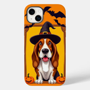 Coque Pour iPhone 14 Plus Mignon Basset Hound Halloween 🎃🐾 Cute Spooky
