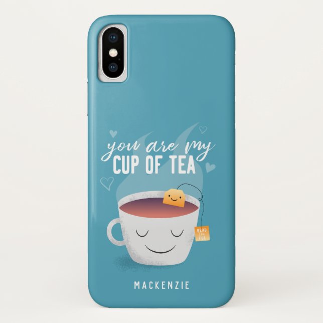 Coques Case-Mate iPhone Mignon ma tasse de thé | ajoutent le nom (Dos)