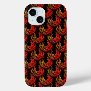 Coque Pour iPhone 15 Mignon motif d'art abstrait bohème élégant moderne