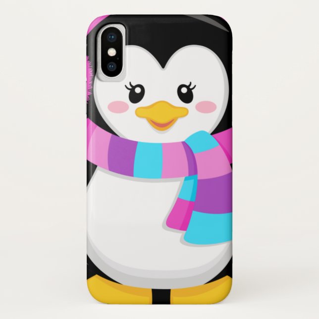 Coques Case-Mate iPhone mignon petit fille pingouin dessin animé (Dos)
