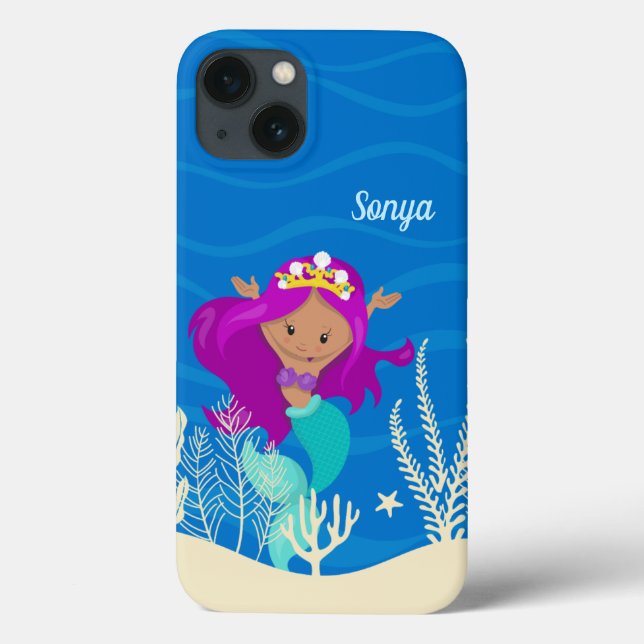 Coques Case-Mate iPhone Mignonne fille sirène sous l'océan Océan Personnal (Verso)
