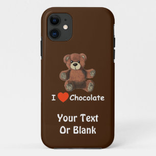 Coques Pour iPhone Mignonne I Coeur (Amour) Chocolat Teddy Ours