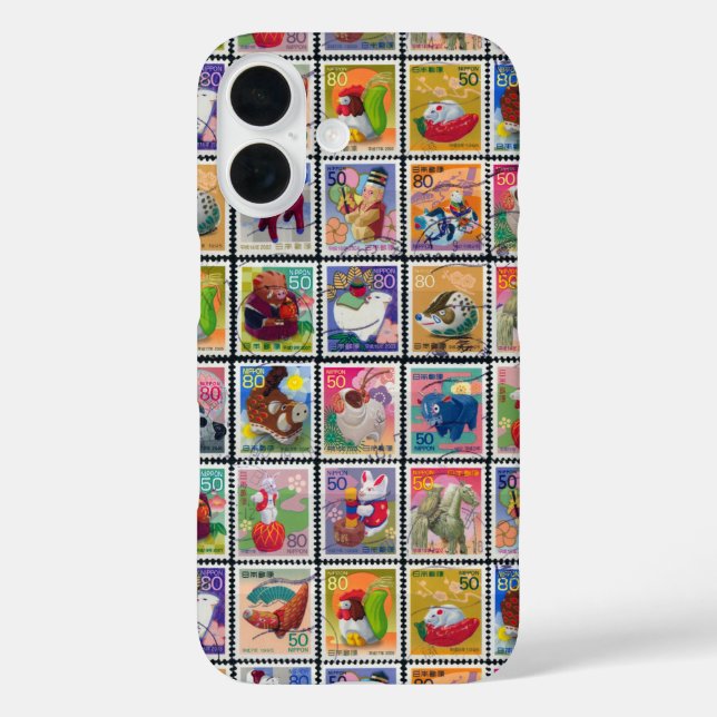 Coques Case-Mate iPhone Mignonne Japon Année Motif de timbres animaux (Verso)