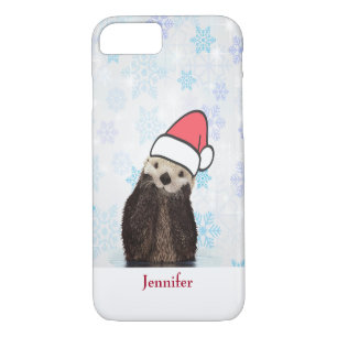 Case-Mate iPhone Case Mignonne Otter portant un chapeau de Père Noël