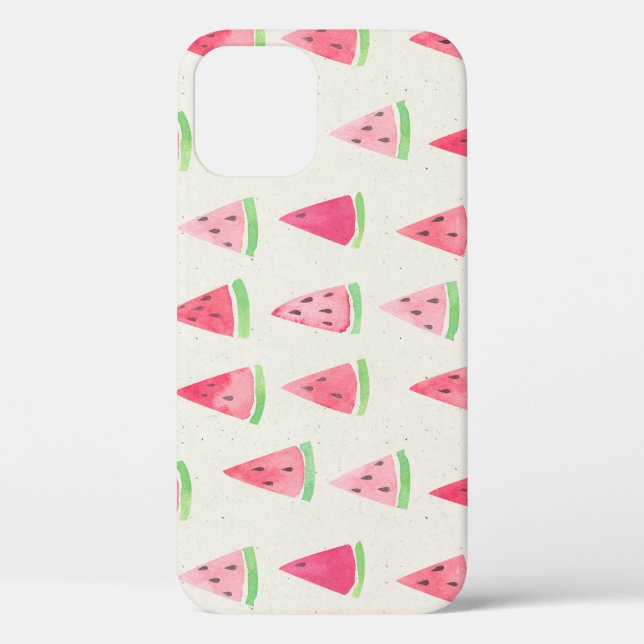 Coques Case-Mate iPhone Mignonne pastèque : motif d'aquarelle transparente (Verso)
