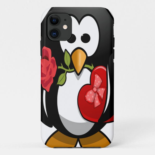 Coques Case-Mate iPhone Mignonne Saint Valentin Pingouin Drôle Drôle Carto (Dos)