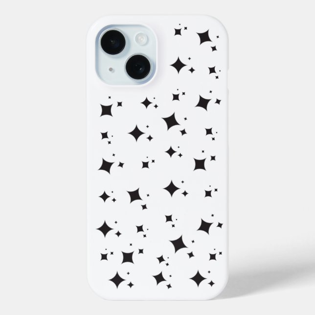Coques Case-Mate iPhone Mignonnes Étoiles Noires En Motif Sky (Verso)