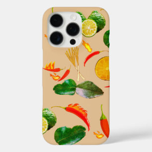 Coques iPhone 16 Pro Mikitiez cuisine thaïlandaise rouge chaux bergamon