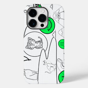 Coque Pour iPhone 14 Pro Mikitiez meow été fêter plage