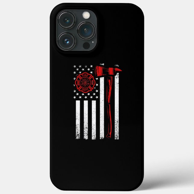 Coques Case-Mate iPhone Mince Red Line Pompier Service d'incendie USA (Verso)