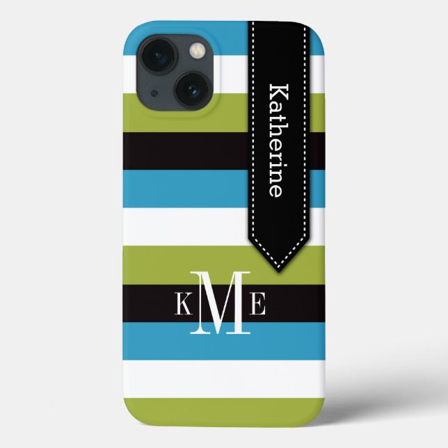 Coques Case-Mate iPhone Mini boîtier iPad | Tracées | Bleu vert noir blanc (Verso)