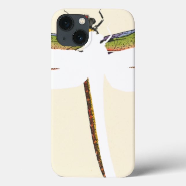 Coques Case-Mate iPhone Miniature Dragonfly on White Background (Verso)