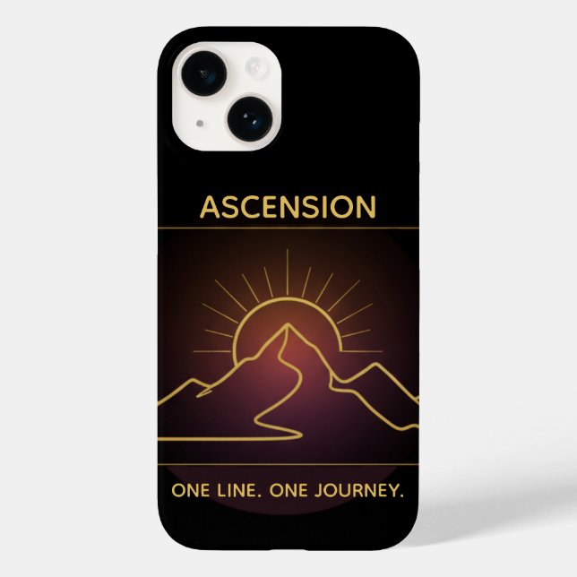 Coques Case-Mate iPhone Minimal One-Stroke Mountain Ridge | Sunrise Line (Verso)