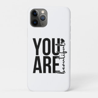 Case-Mate iPhone Case Minimalist “Beautiful” Typography Design – Black 
