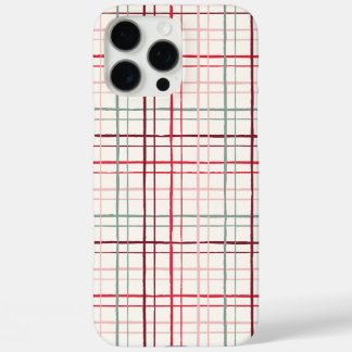 Coques iPhone 16 Pro Max Minimalist HandDrawn Wobbly Grid Check Multicolor