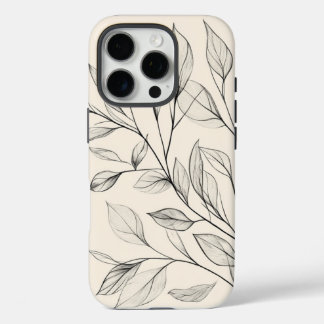 Coques iPhone 16 Pro Minimaliste | Croquis de branche | Élégance nature