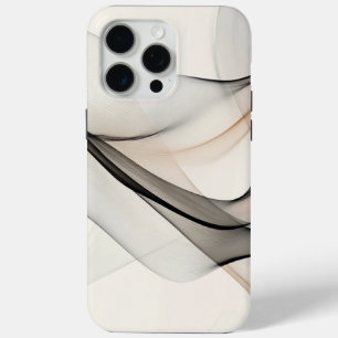 Coque iPhone 15 Pro Max Minimaliste Croquis délicat de feuille et de bra