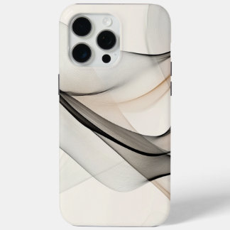 Coque iPhone 15 Pro Max Minimaliste | Croquis délicat de feuille et de bra