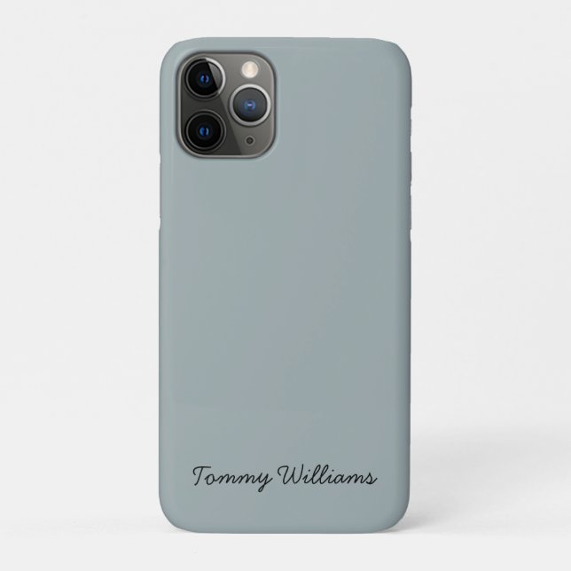 Coques Case-Mate iPhone Minimaliste Dusty Blue Professionnel Simple (Dos)