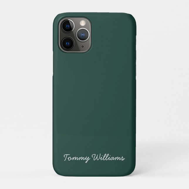 Coques Case-Mate iPhone Minimaliste Emerald Green Professionnel Simple (Dos)