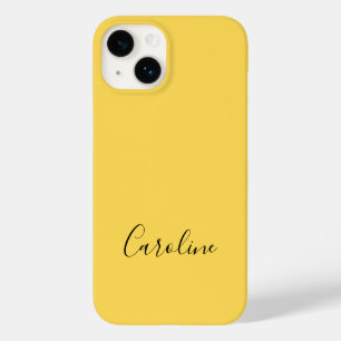 Coque Pour iPhone 14 Minimaliste moderne moutarde jaune
