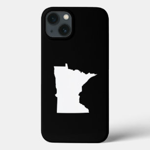 Etui iPhone 13 Minnesota en blanc et noir