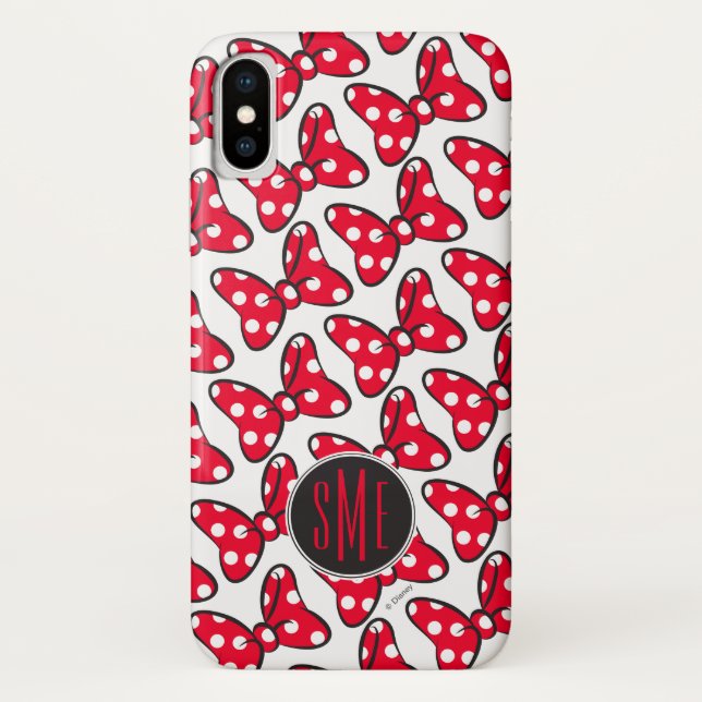 Coques Case-Mate iPhone Minnie branchée | Monogramme de la boîte à points  (Dos)