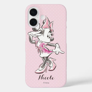 Coques iPhone 16 Minnie   Elegant Pose Watercolor
