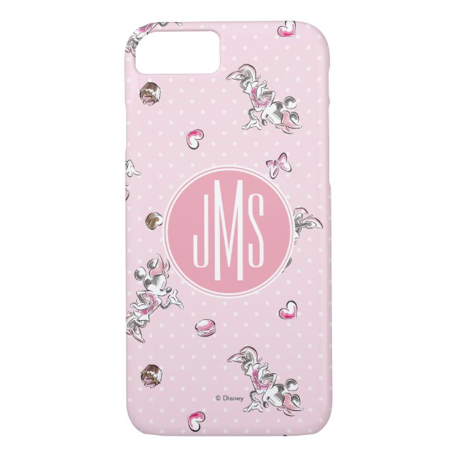 Coques Case-Mate iPhone Minnie | Elégante aquarelle Pose (Dos)