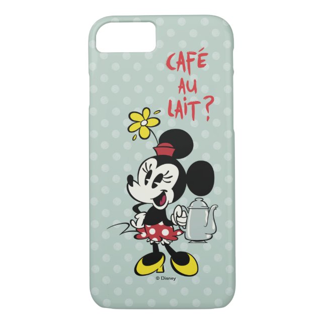 Coques Case-Mate iPhone Minnie française | Minnie avec théière (Dos)