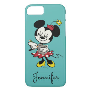 Coque iPhone 7 Minnie française   Serveuse   Votre nom
