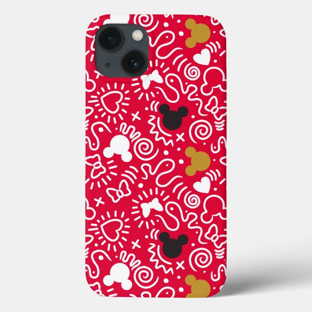 Coques Case-Mate iPhone Minnie Mouse | Motif Doodle (Verso)