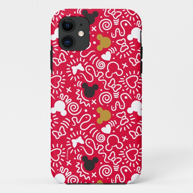 Coques Case-Mate iPhone Minnie Mouse | Motif Doodle (Dos)