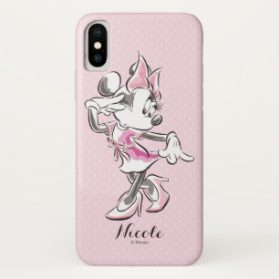 Coques Pour iPhone Minnie Pose élégante aquarelle