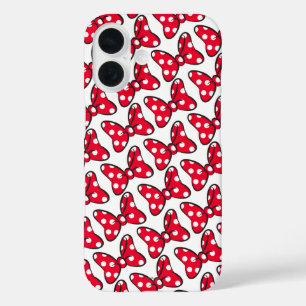 Coque Pour iPhone 16 Minnie tendance Motif à nœud à pois