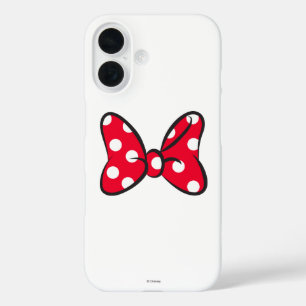 Coques iPhone 16 Minnie tendance   Nœud à pois rouges