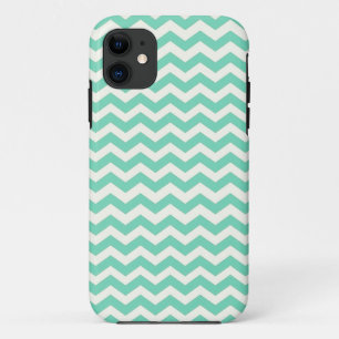 Coque iPhone 11 Mint Chevron Stripes
