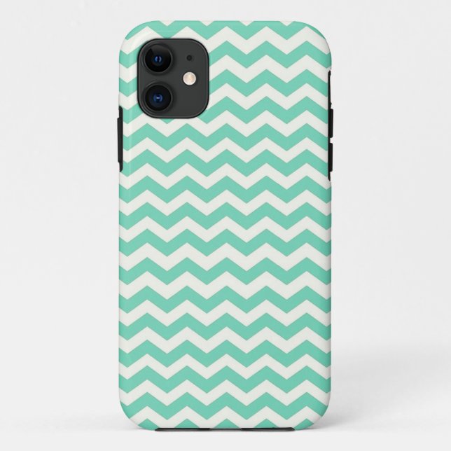 Coques Case-Mate iPhone Mint Chevron Stripes (Dos)