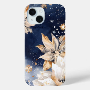 Coque Pour iPhone 15 Minuit Floral Élégance Téléphone Case