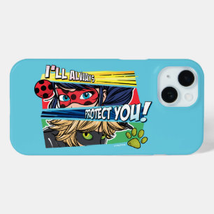 Coque Pour iPhone 15 Miraculous Ladybug & Cat Noir toujours vous protég