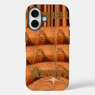 Coques iPhone 16 Miroir africain traditionnel : Girafe tissée