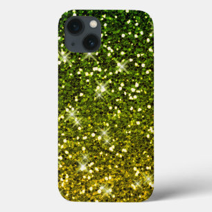 Etui iPhone Case-Mate Miroiter des scintillements vert-foncé d'or