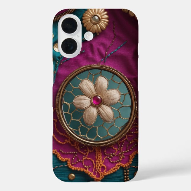 Coques Case-Mate iPhone Mirrorwork vertical et broderie (Verso)